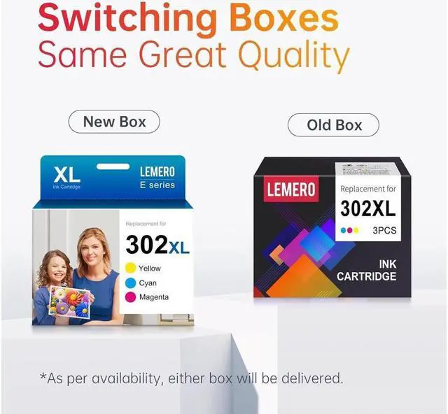 Alt view image 5 of 5 - LEMERO Remanufactured Ink Cartridge Replacement  302 XL 302XL T302XL to use with Expression Premium XP-6100 XP 6100 XP-6000 (1 Cyan, 1 Magenta, 1 Yellow, 3 Pack)