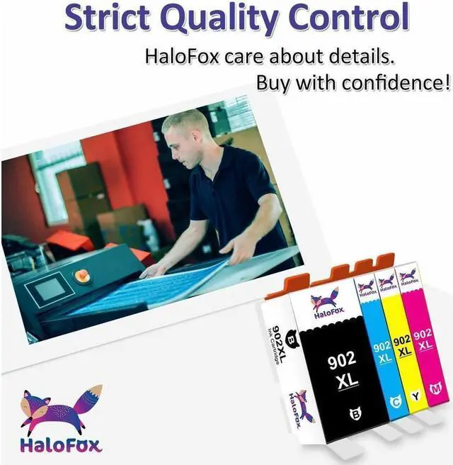 Alt view image 5 of 5 - 4PCS 902XL Ink Cartridges Set for Officejet 6950 6954 6962 Pro 6958 6974 6979