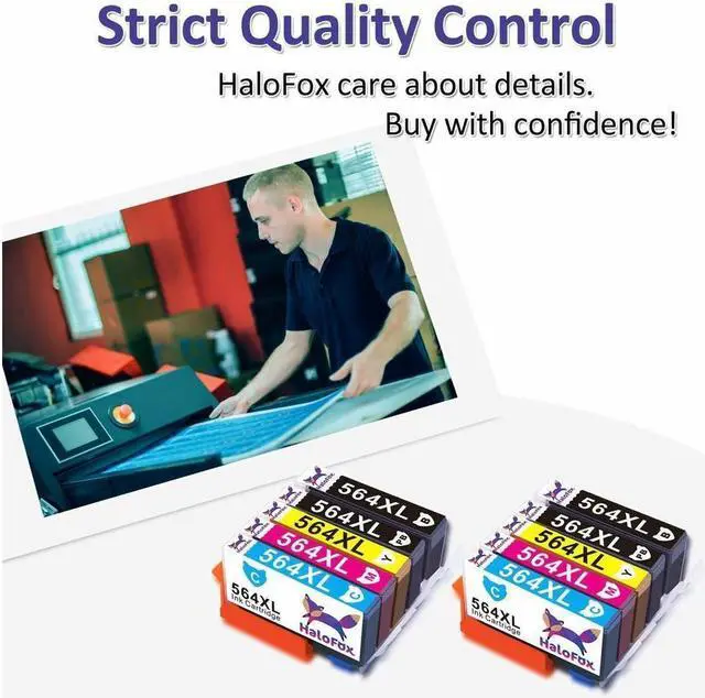 Alt view image 3 of 5 - 10 Pack Ink Set for 564XL 564 Officejet 4610 4620 4622 Deskjet 3070A AIO 3520