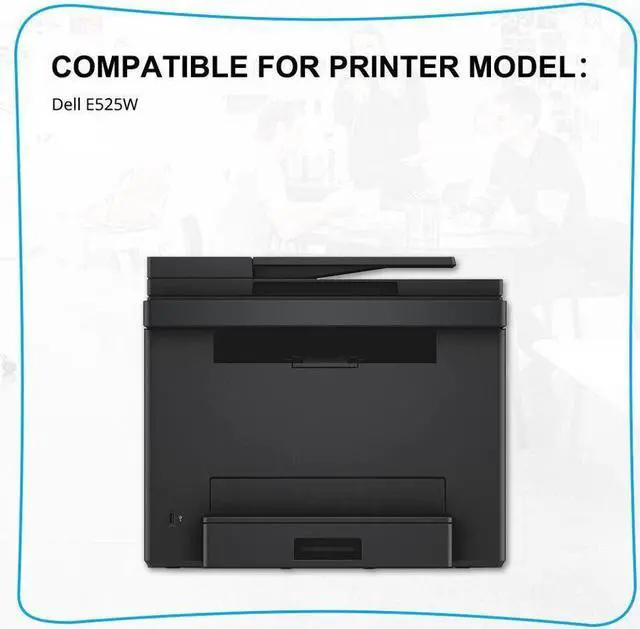 Alt view image 3 of 5 - 4 Pack Color 593-BBJX Toner Cartridge Compatible With Dell E525W Printer