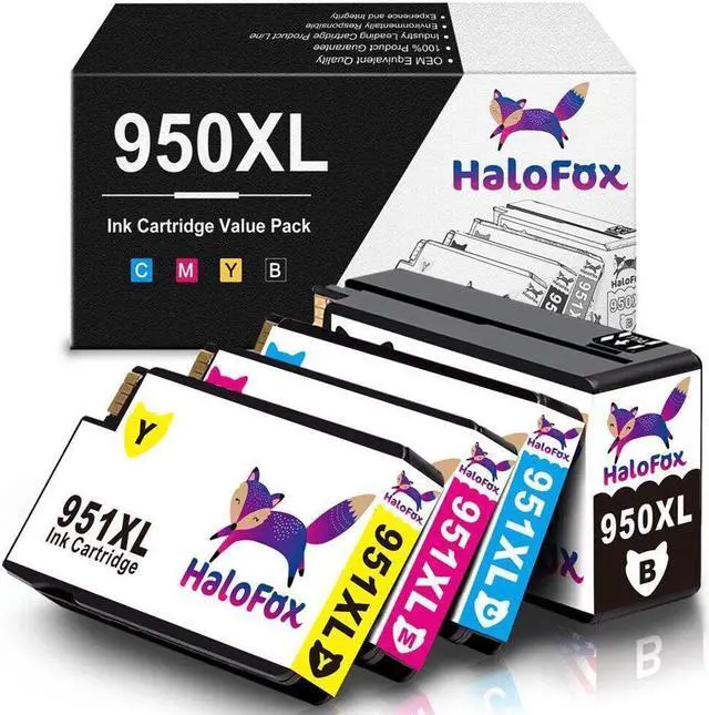 Main image of 4PK New Chip 950XL 951XL Ink Cartridge For Officejet Pro 8610 8615 8620 8625