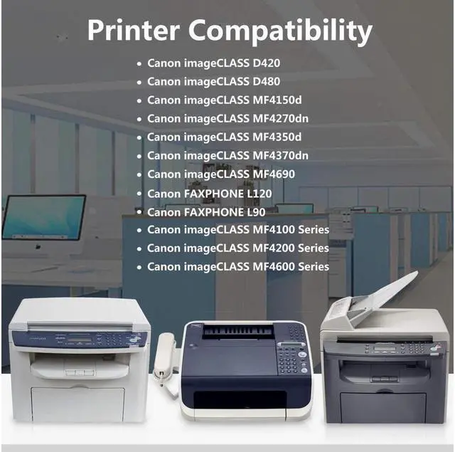 Alt view image 3 of 3 - 2 Black 104 | CRG-104 Toner Cartridge Replacement for imageCLASS D420 D480 MF4150d MF4270dn MF4350d MF4690 FAXPHONE L120 L90 imageCLASS MF4100 MF4200 MF4600 Series Printer,Sold by TopInk
