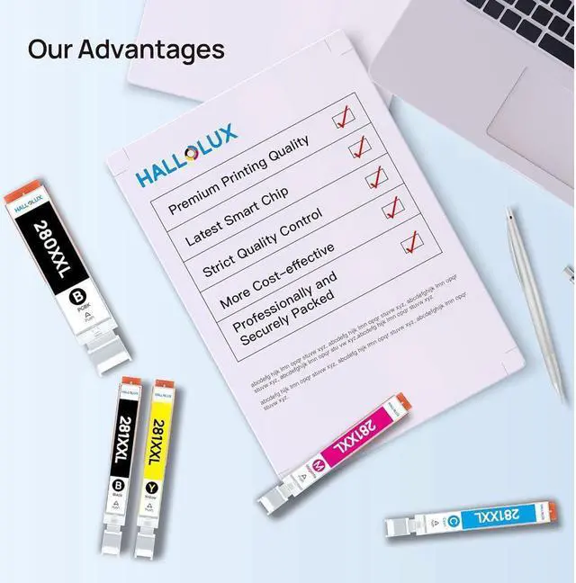 Alt view image 4 of 4 - PGI-280XXL CLI-281XXL  280 281 Ink Cartridges Compatible with TR8520 TS9120 TR8620 TR7520 TS8220 TS6120 TR8600 TR8500 TR8622 (PGBK, Black, Cyan, Magenta, Yellow,5 Color Value Pack)