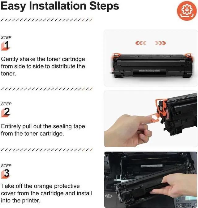 Alt view image 4 of 4 - v4ink Compatible CF283X Toner Cartridge Replacement  83X CF283X 83A CF283A for use in Laserjet Pro M201 M201dw M201n MFP M225 M225dn M225dw M225rdn Series Printer (Black, 2 Pack)