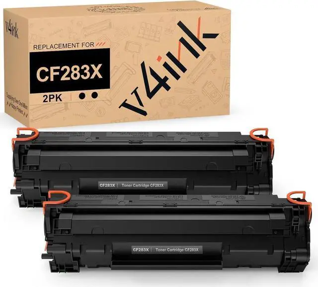 Main image of v4ink Compatible CF283X Toner Cartridge Replacement  83X CF283X 83A CF283A for use in Laserjet Pro M201 M201dw M201n MFP M225 M225dn M225dw M225rdn Series Printer (Black, 2 Pack)