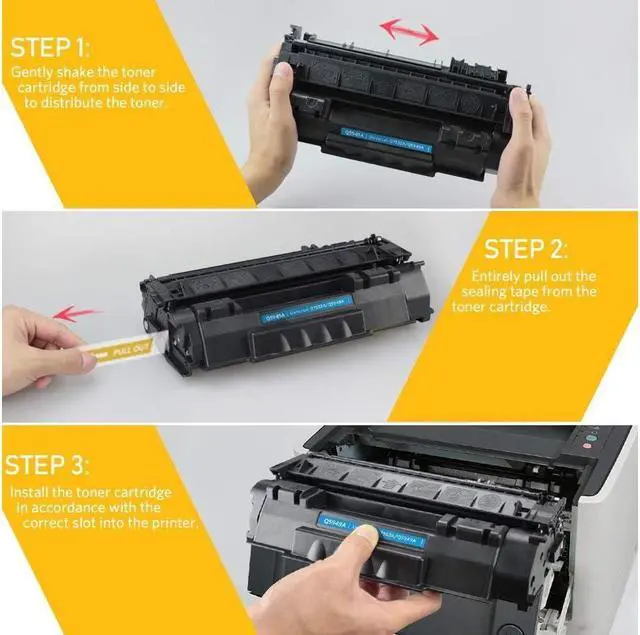Alt view image 4 of 4 - v4ink Compatible 49A 53A Toner Cartridge Replacement  Q5949A Q7553A for use with 1320 1320n P2015dn P2015 P2015n 3390 3392 1160 P2014 M2727nf MFP Printer (Black,2 Packs)