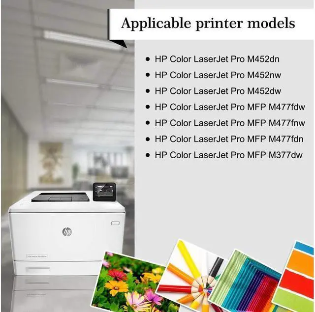 Alt view image 2 of 3 - 2 Pack Replacement CF410A 410A Black Compatible Toner Cartridges for use with Color Pro MFP M477fdn M477fdw M477fnw M452dn M452nw M452dw M377dw Series Printer