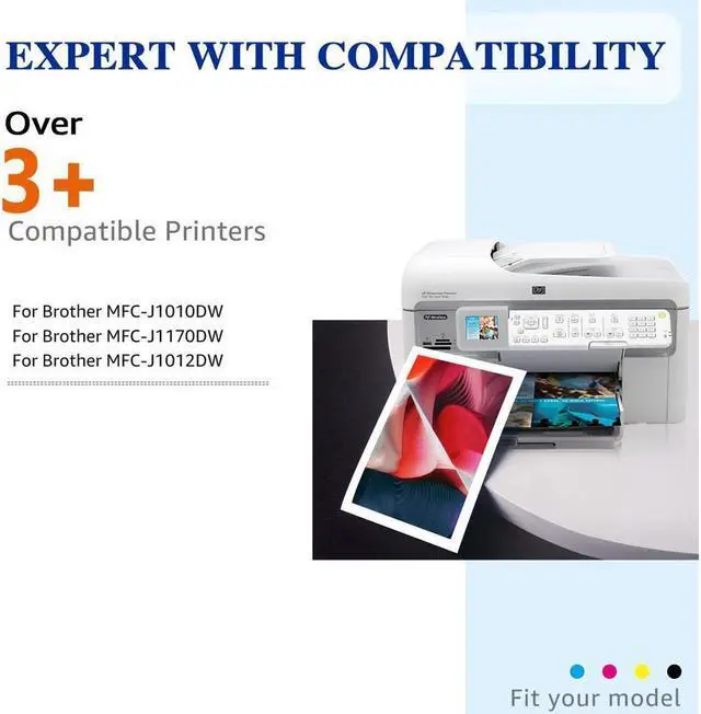 Alt view image 2 of 5 - 5Pc LC401 XL Ink Cartridge replacement for Brother MFC-J1010DW MFC-J1170DW