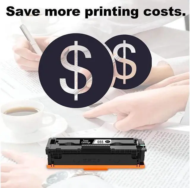 Alt view image 4 of 4 - 4 Pack (1BK+1C+1M+1Y) 055 CRG-055 Toner Cartridge Replacement for ImageClass MF746Cdw MF740C MF745Cdw LBP664Cdw Printer with chip