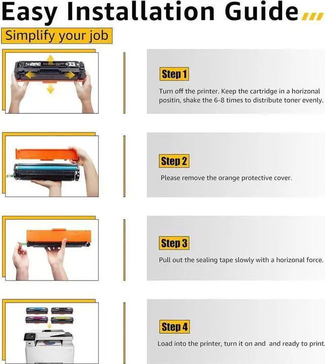 Alt view image 4 of 4 - CMYBabee Compatible Toner Cartridges Replacement  202X 202A CF500A CF500X  Laserjet Pro M281fdw M254dw M254dn M254nw M281dw MFP M281fdn M281cdw M281 M254 (4 Packs)