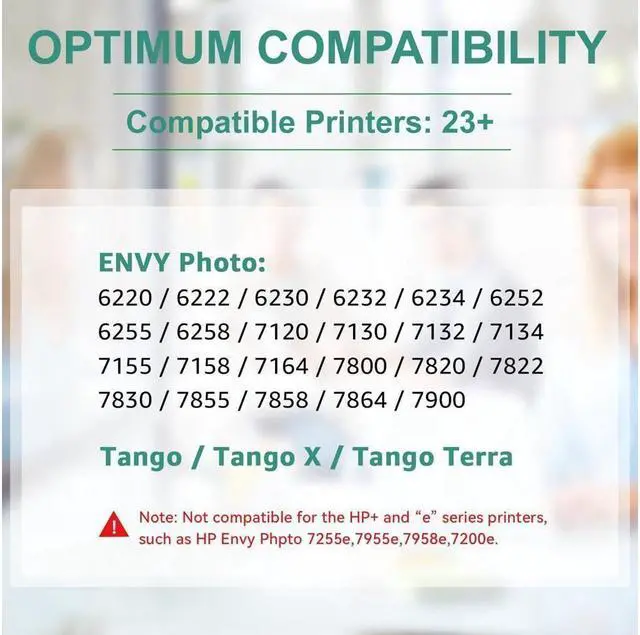 Alt view image 3 of 5 - 64XL Black/Color Ink Cartridges Replacement  64XL Ink Cartridge Combo Pack Remanufactured  64 Ink Works with Envy Photo 7858 7855 7155 7164 6255 Tango Series Printer (Black & Tri-color)