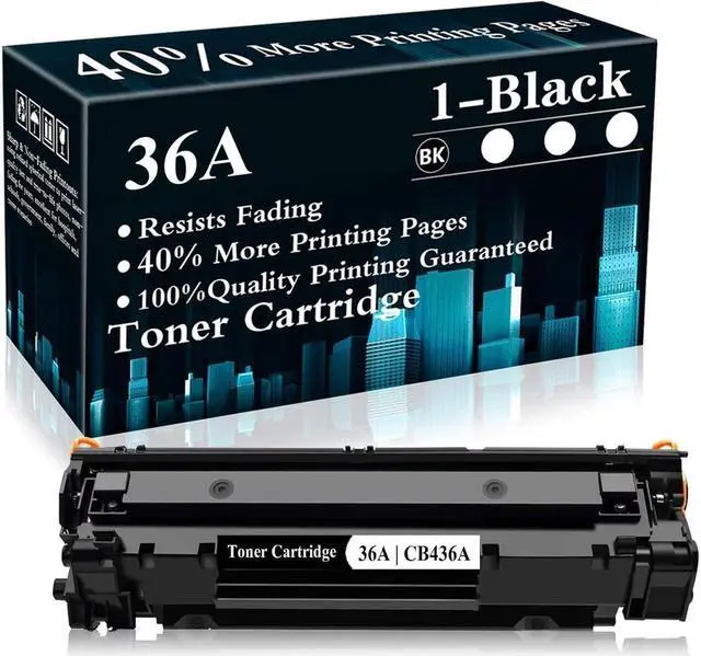 Main image of 1 Black 36A | CB436A Toner Cartridge Replacement for Laserjet M1522n MFP M1523nf MFP M1120 MFP P1505 P150n Printer,Sold by TopInk