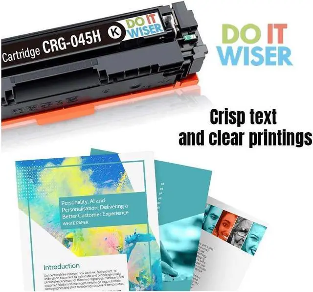 Alt view image 2 of 4 - Do it Wiser Compatible Toner Cartridge Replacement for 045 045H CRG-045H for Color imageCLASS MF634Cdw MF632Cdw LBP612Cdw LBP612C LBP612 MF632 MF632C 634C MF634 Printer (4 Pack)