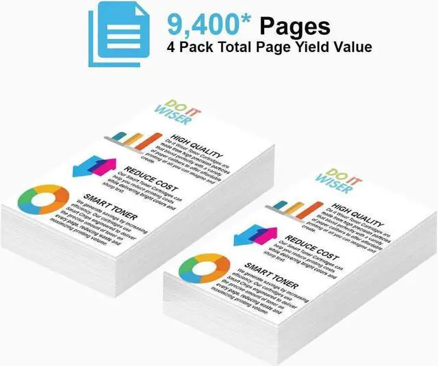 Alt view image 3 of 4 - Do it Wiser Compatible Toner Cartridge Replacement for 045 045H CRG-045H for Color imageCLASS MF634Cdw MF632Cdw LBP612Cdw LBP612C LBP612 MF632 MF632C 634C MF634 Printer (4 Pack)