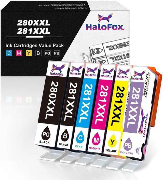 Main image of 6PK Ink Cartridges For TS8120 TS9120 TS8220 PGI-280 XXL CLI-281 XXL