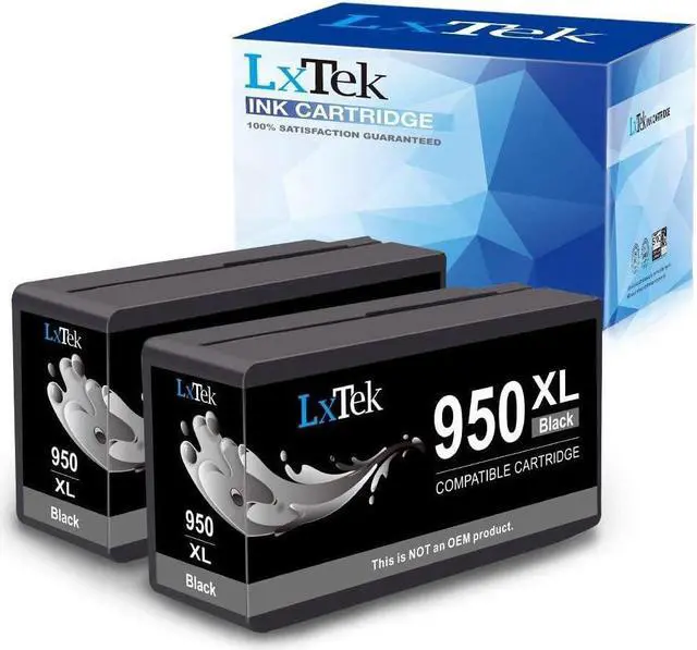 Main image of LxTek Compatible Ink Cartridge Replacement for 950 950XL to compatible with OfficeJet PRO 8610 8600 8620 276dw 8630 251dw 8100 8615 8625 8640 8660 271dw Printers (High Yield,2 Black)