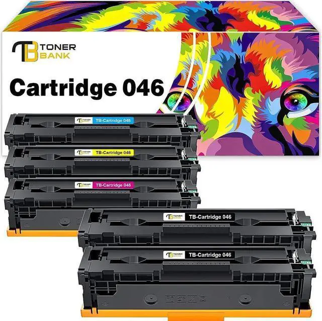 Main image of Toner Bank Compatible Toner Cartridge Replacement for 046 046H CRG-046 Color ImageCLASS MF733Cdw MF731Cdw MF733 MF735Cdw LBP654Cdw Printer Ink (Black Cyan Magenta Yellow, 5-Pack)