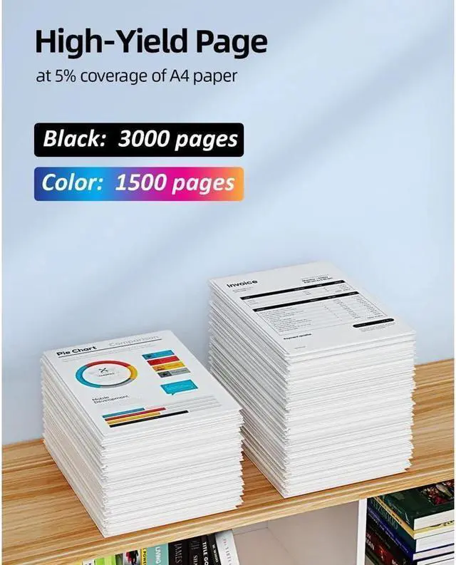 Alt view image 2 of 5 - LC3037 BK/C/M/Y Ink Cartridges,High Yield,4 Pack,Replacement for Brother LC3037 XXL, Work with Brother MFC-J5945DW MFC-J6945DW MFC-J5845DWXL MFC-J6545DWXL Printer,LC3037BK, LC3039BK, LC3039