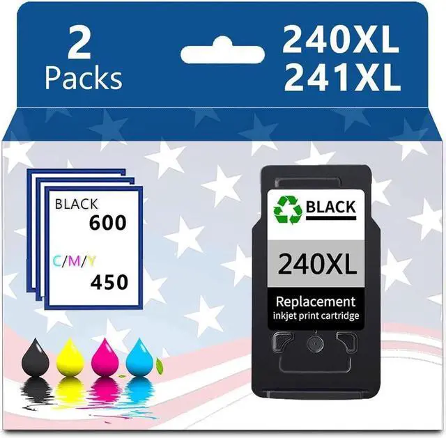 Main image of PG240XL CL241XL PG240 CL241 Ink Cartridges Replacement for MG3620 MG4220 MG3220 MG2220 MX392 MX432 MX472 MX512 MG3522 MX522 MX532 PG-240XL CL-241XL Black x 1