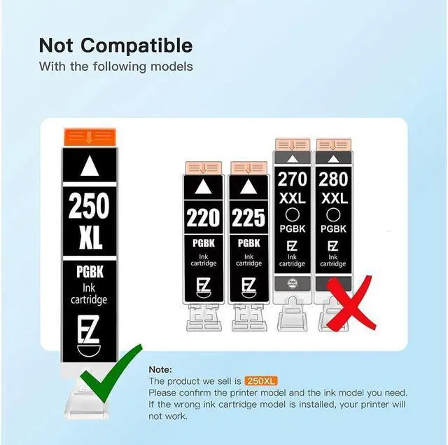 Alt view image 4 of 5 - E-Z Ink (TM Compatible Ink Cartridges Replacement for 250 251 XL PGI-250XL CLI-251XL to use with MX922 MX920 IX6820 MG5520 MG7520 IP8720 MG6620 MG6320 MG7120 (15 Pack)