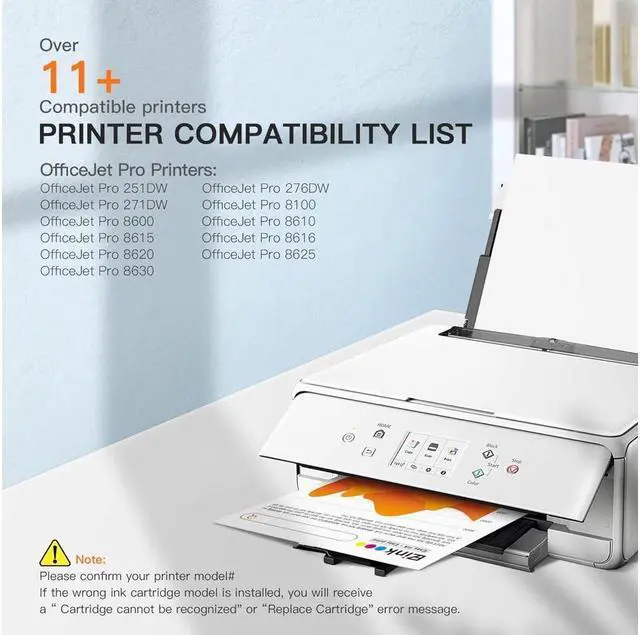 Alt view image 2 of 5 - E-Z Ink (TM) Compatible Ink Cartridge Replacement for 950XL 951XL 950 XL 951 XL to use with OfficeJet Pro 8100 8610 8600 8615 8620 8625 276dw 251dw(1 Black, 1 Cyan, 1 Magenta, 1 Yellow, 4 Pack