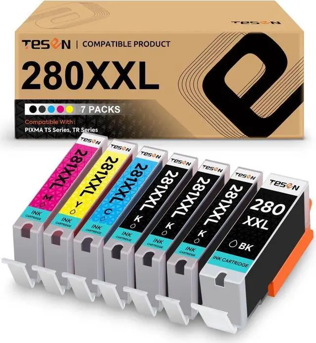 Main image of TESEN Compatible 280XXL 281XXL Ink Cartridge Replacement for 280 281 XXL PGI280XXL CLI281XXL Use with TR8520 TR8620 TS6220 TS6320 TR7520 TS6120 TS9120 TS8120 Printer, 7 Pack Color Set