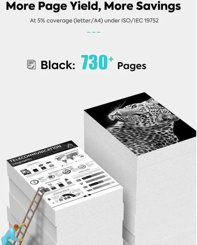 Alt view image 3 of 5 - TESEN 61XL Remanufactured 61XL Ink Cartridge Replacement for 61XL 61 XL Use with Envy 4500 5530 5539 DeskJet 1055 1010 1050A 2546 3000 Officejet 2622 4631 4630 eAIO Printer (2 Black Combo)