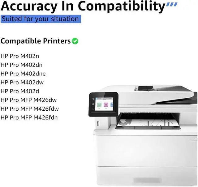 Alt view image 5 of 5 - CMYBabee Compatible Toner Cartridge Replacement  26X CF226X 26A CF226A 26A 26X Pro M402n M402dn M402dne M402dw Pro MFP M426fdw M426fdn M426dw (Black, 2-Pack)