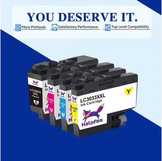 Alt view image 5 of 5 - 4PK Ink Cartridge compatible for Brother LC3033 XXL MFC-J805DW MFC-J995DWXL