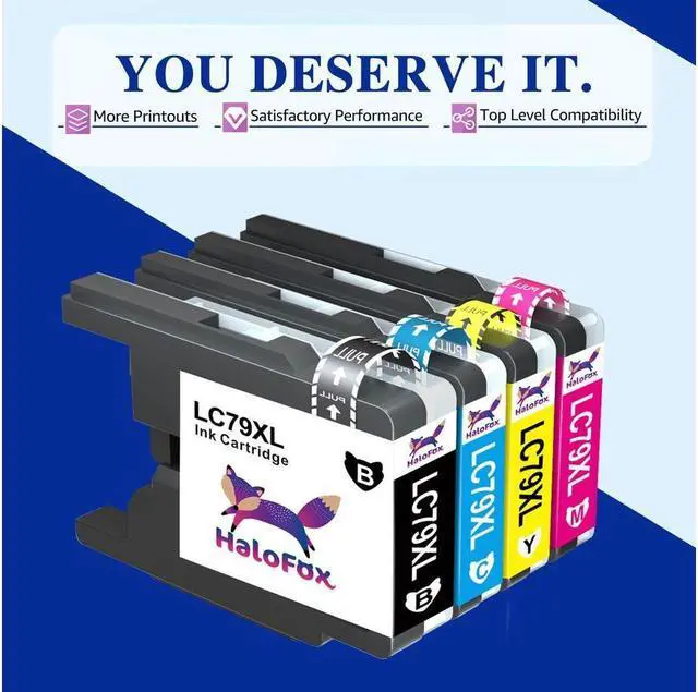 Alt view image 5 of 5 - 4Pack LC79 LC75 Ink Cartridge replacement for Brother J825DW J835DW J625DW
