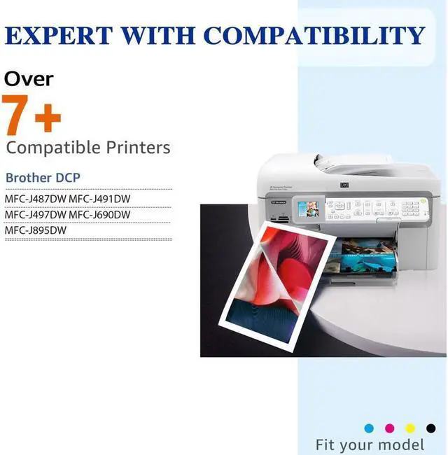 Alt view image 2 of 5 - 5-Pack LC3013 LC3011 Ink Cartridge replacement for Brother MFC-J895DW MFC-J497DW