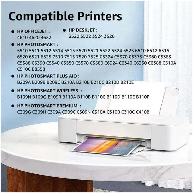 Alt view image 3 of 5 - 3x New 564XL Bk Compatible Ink for Photosmart 5510 5514 5515 5520 Show Ink Level