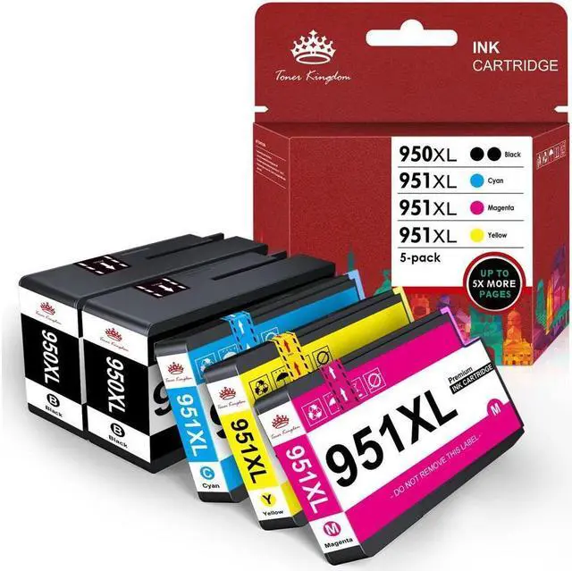 Main image of 5PK Ink Cartridges for 950XL 951XL OfficeJet Pro 8600 8100 8610 8620 8630