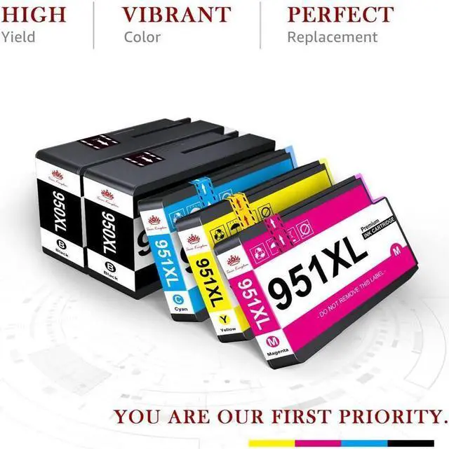 Alt view image 5 of 5 - 5PK Ink Cartridges for 950XL 951XL OfficeJet Pro 8600 8100 8610 8620 8630