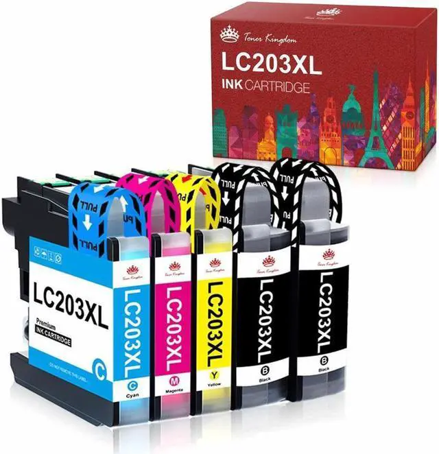Main image of 5x LC-203 LC203 XL Ink Combo For Brother MFC-J460dw MFC-J480dw MFC-J485dw LC201
