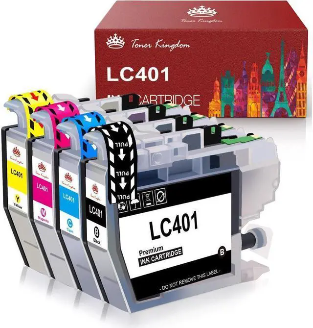 Alt view image 2 of 5 - 4pk LC401 LC-401 Ink Cartridges for Brother MFC-J1010DW MFC-J1012DW MFC-J1170DW