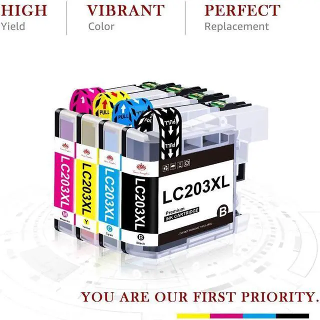 Alt view image 5 of 5 - 5x LC-203 LC203 XL Ink Combo For Brother MFC-J460dw MFC-J480dw MFC-J485dw LC201