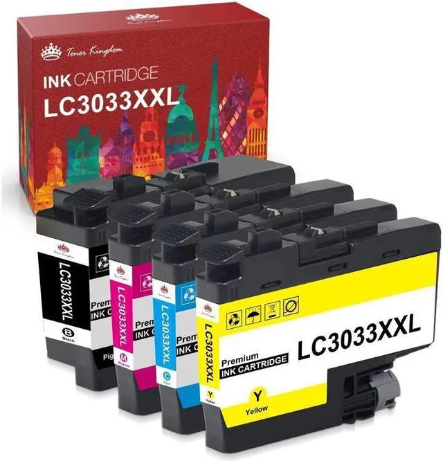 Main image of 4 Pack LC3033 XXL Ink Cartridge for Brother LC3033 MFC-J995DW MFC-J805DW SET