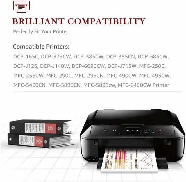 Alt view image 2 of 5 - 5 LC103 XL LC103BK Black & Color Printer HY Ink Cartridge for Brother MFC-J870DW