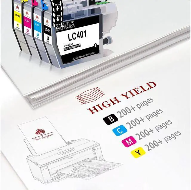 Alt view image 5 of 5 - 2Pc LC401 Black Ink Cartridge compatible for Brother MFC-J1010DW MFC-J1170DW