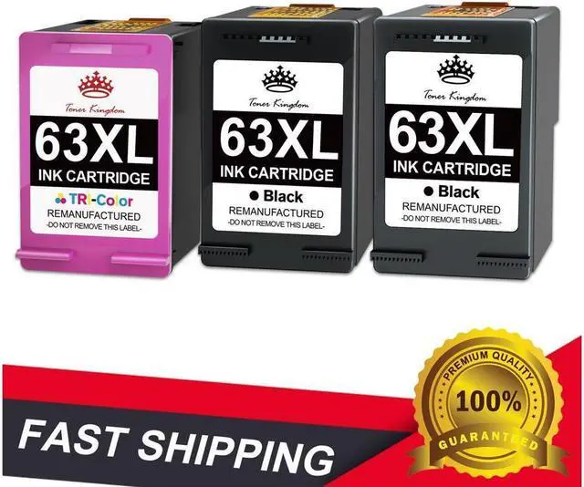 Main image of 3x 63XL Ink Cartridge for Envy 4512 4516 4520 4522 OfficeJet 3830 4650 5255