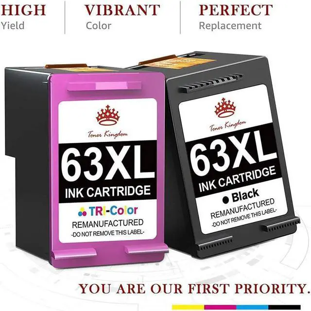 Alt view image 4 of 5 - 3x 63XL Ink Cartridge for Envy 4512 4516 4520 4522 OfficeJet 3830 4650 5255