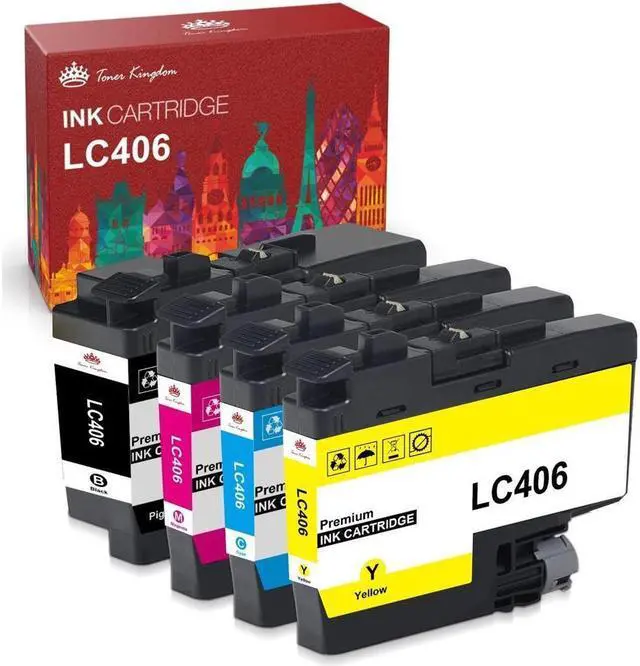 Main image of Compatible LC406 406XL Ink Cartridge for Brother MFC J5855DW J5955DW - 4 Pack