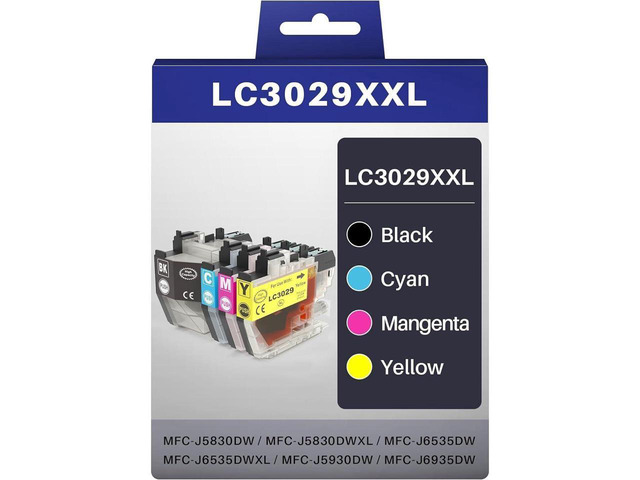 3-Pack LC-203 CMY Ink Cartridges For Brother MFC-J4620DW & MFC-J5520DW – 1 Cyan, 1 Magenta, 1 Yellow, Compatible, Unbranded