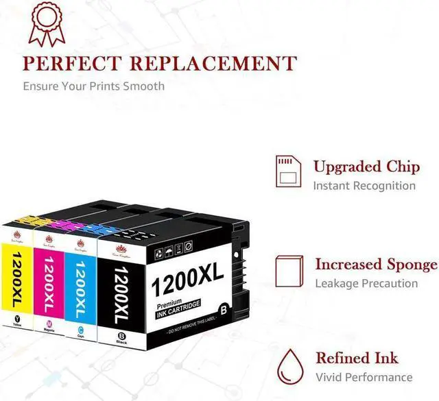 Alt view image 2 of 5 - PGI 1200XL PGI-1200XL Black Color Ink for 1200 MAXIFY MB2320 MB2720 MB2120