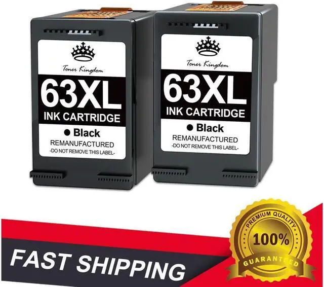 Main image of 2x 63XL Black Ink Cartridge for Officejet 3830 4650 5258 5255 5252 5260 5212