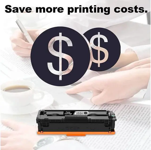 Alt view image 4 of 4 - 4 Pack (1BK+1C+1M+1Y) 055H CRG-055H Toner Cartridge Replacement for ImageClass LBP664Cdw MF745Cdw MF746Cdw MF740C Printer with chip