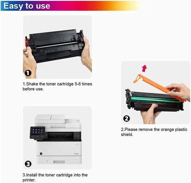 Alt view image 3 of 5 - Compatible Toner Cartridge Replacement For 057H 057 High Yield Toner 1-Pack Black With Imageclass Mf445Dw Mf448Dw Mf449Dw Lbp226Dw Lbp227Dw Lbp228Dw..