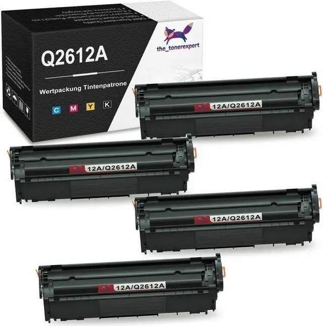Main image of 4 pk Toner Q2612A 12A LaserJet Black For 1020 1022n 3015 3030 3052 M1005MFP