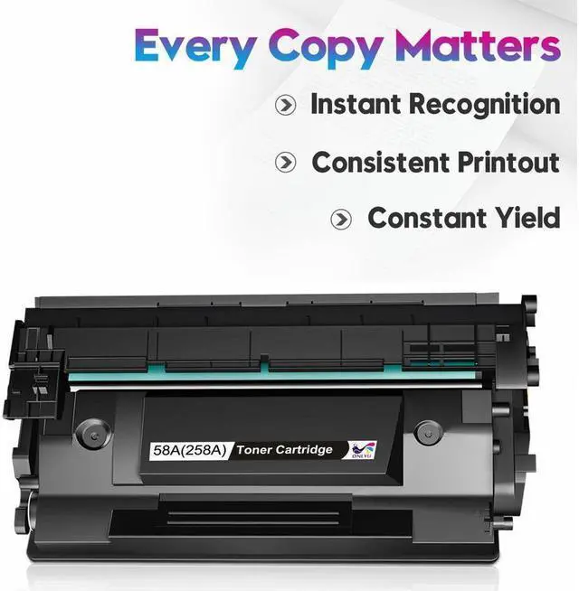 Alt view image 3 of 5 - 4x CF258A 258A 58A Toner Cartridge for LaserJet Pro M404 M404n M404dn No Chip
